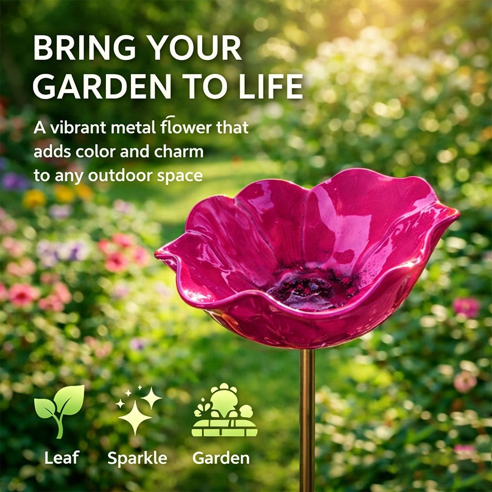 BloomForge – Handcrafted Metal Floral Garden Stake