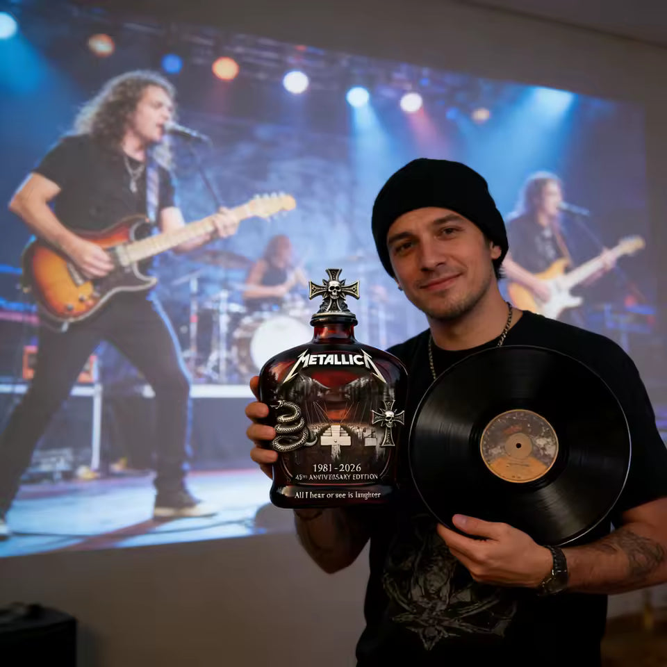 Metallica 45th Anniversary 1981-2026 Whiskey Bottle