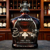 Metallica 45th Anniversary 1981-2026 Whiskey Bottle