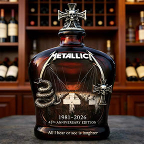 Metallica 45th Anniversary 1981-2026 Whiskey Bottle