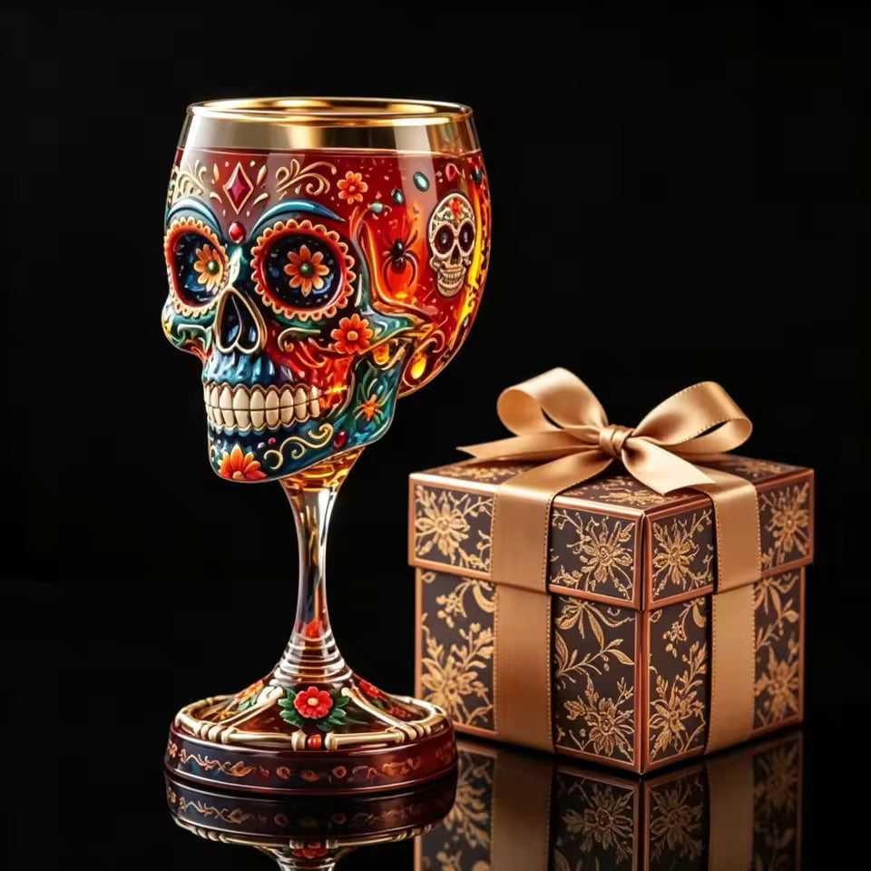 SkullElegance – Premium Decorative Art Glass Goblet