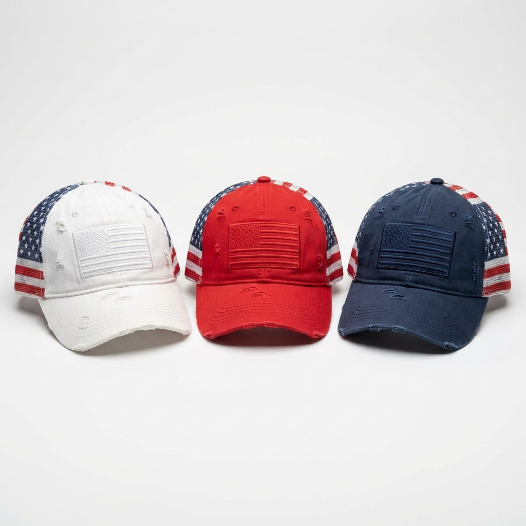 LibertyMesh – American Flag Ponytail Hat