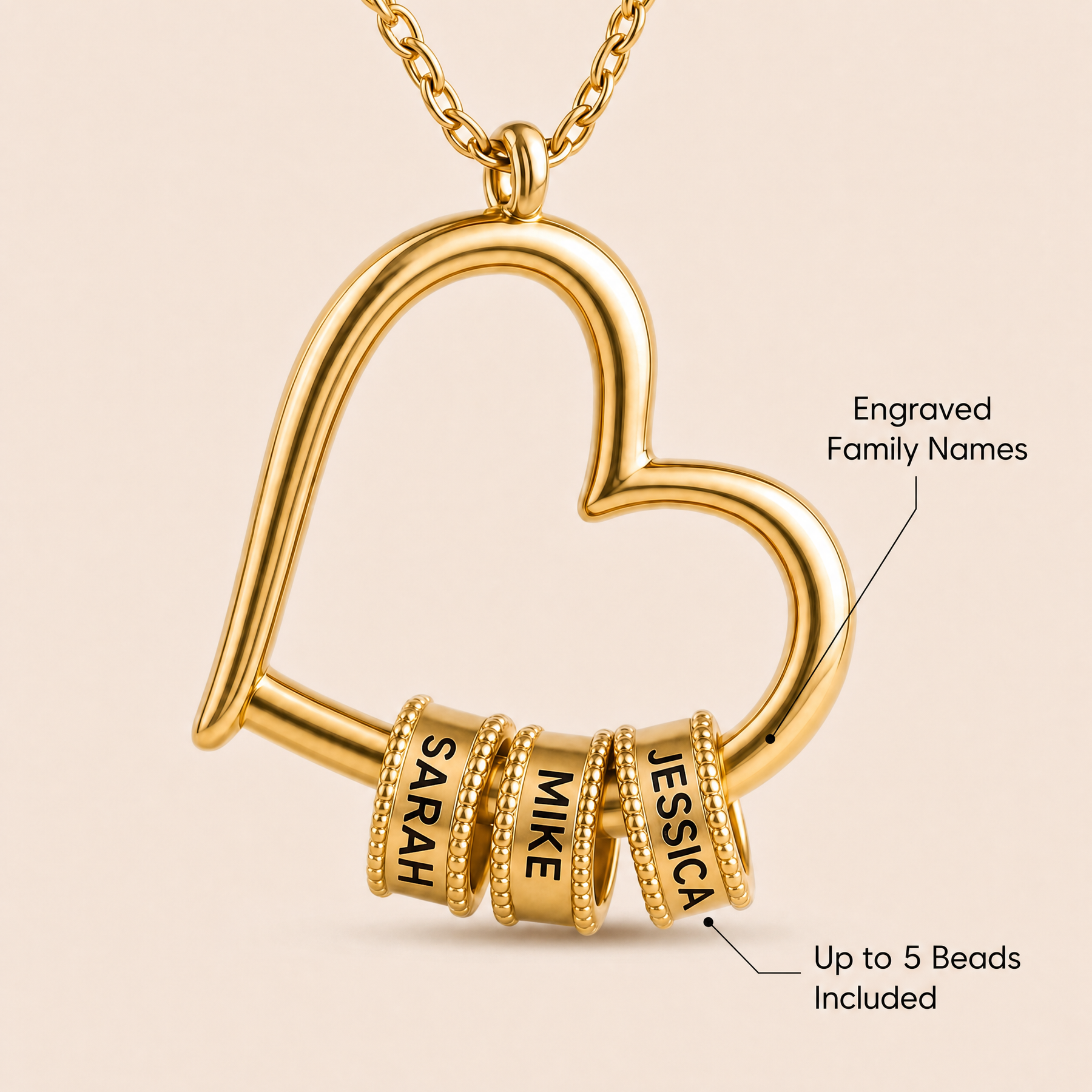 HeartLegacy – Personalized Family Love Necklace