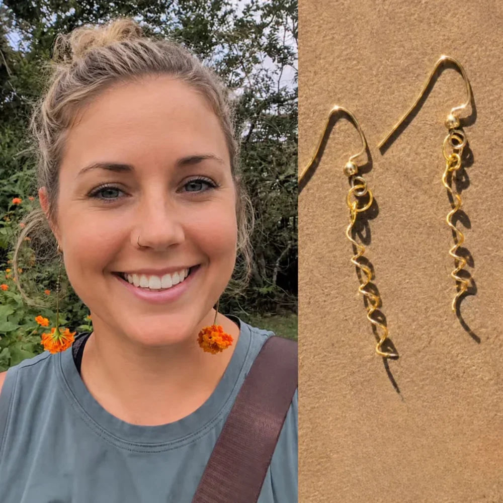 BloomTwist – Artistic Spiral Statement Earrings