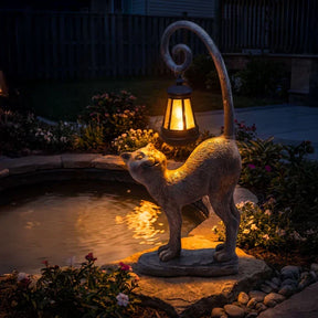 GardenPurr – Solar Cat Hanging Lantern Decor