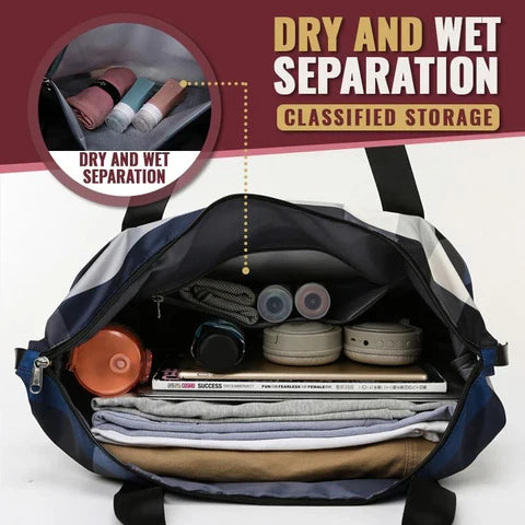 FlexCarry – Foldable Dry/Wet Separation Travel Fitness Bag