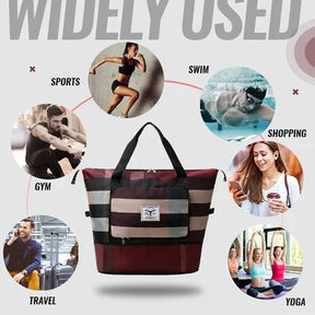 FlexCarry – Foldable Dry/Wet Separation Travel Fitness Bag