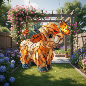 SunMeadow Cow – Glass Style Suncatcher