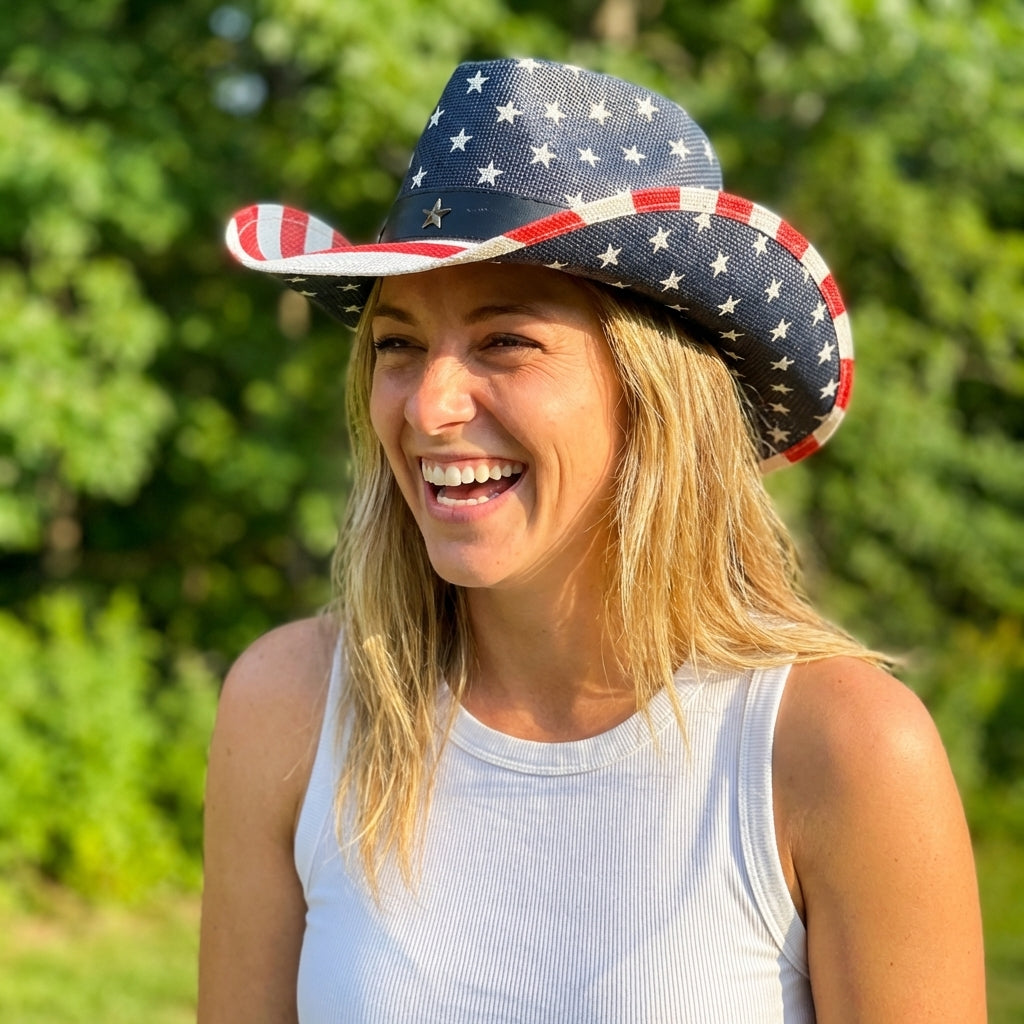 LibertyBrim – American Flag Cowboy Hat