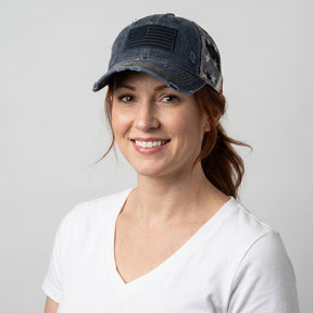 LibertyMesh – American Flag Ponytail Hat