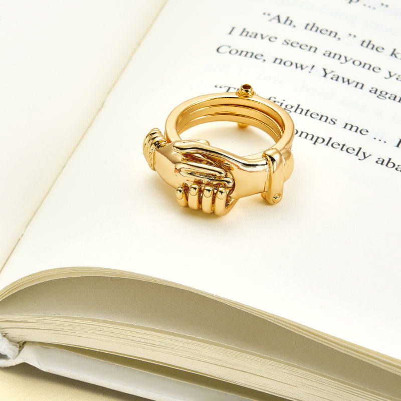 HeartLoom – Clasped Hands Heart Ring for Women