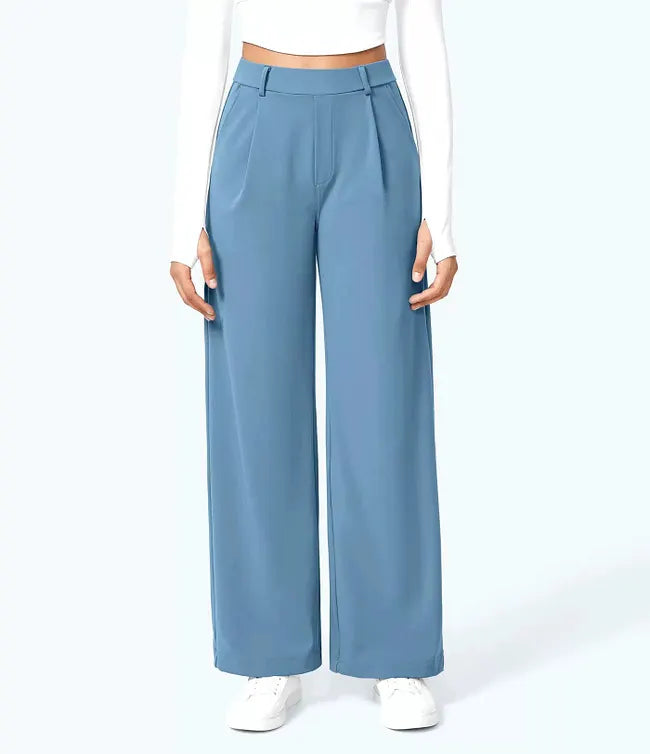EleganceFit – High Waist Straight Casual Pants