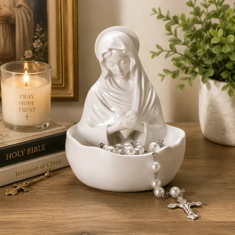 FaithKeeper – Handcrafted Jesus Storage Bowl