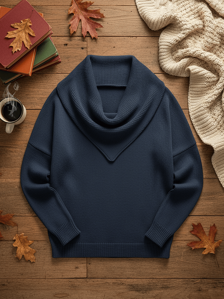 AuraKnit – Triangle Neck Pullover