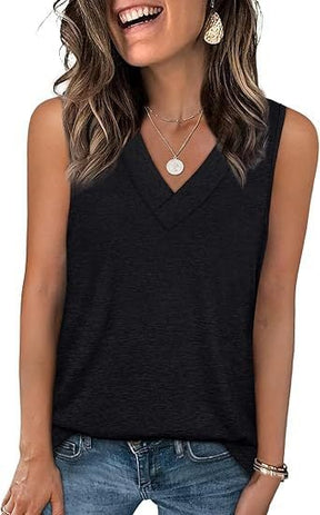 SoftEase – Women’s Sleeveless Casual Slim Fit Top