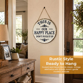 HomeBliss – “This Is Our Happy Place” Hanging Sign