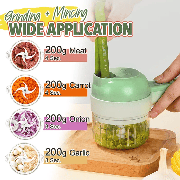 VegiChop – Compact 4-in-1 Cutter System