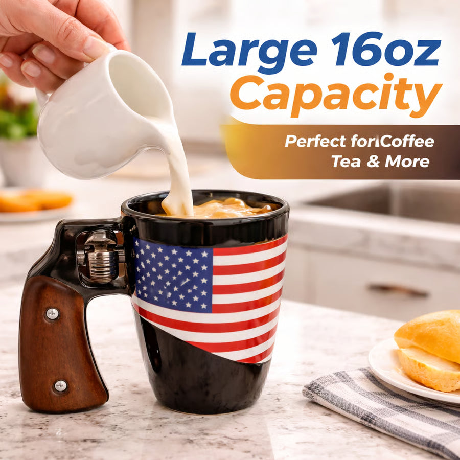SharpSip – Revolver Gun Inspired Mug