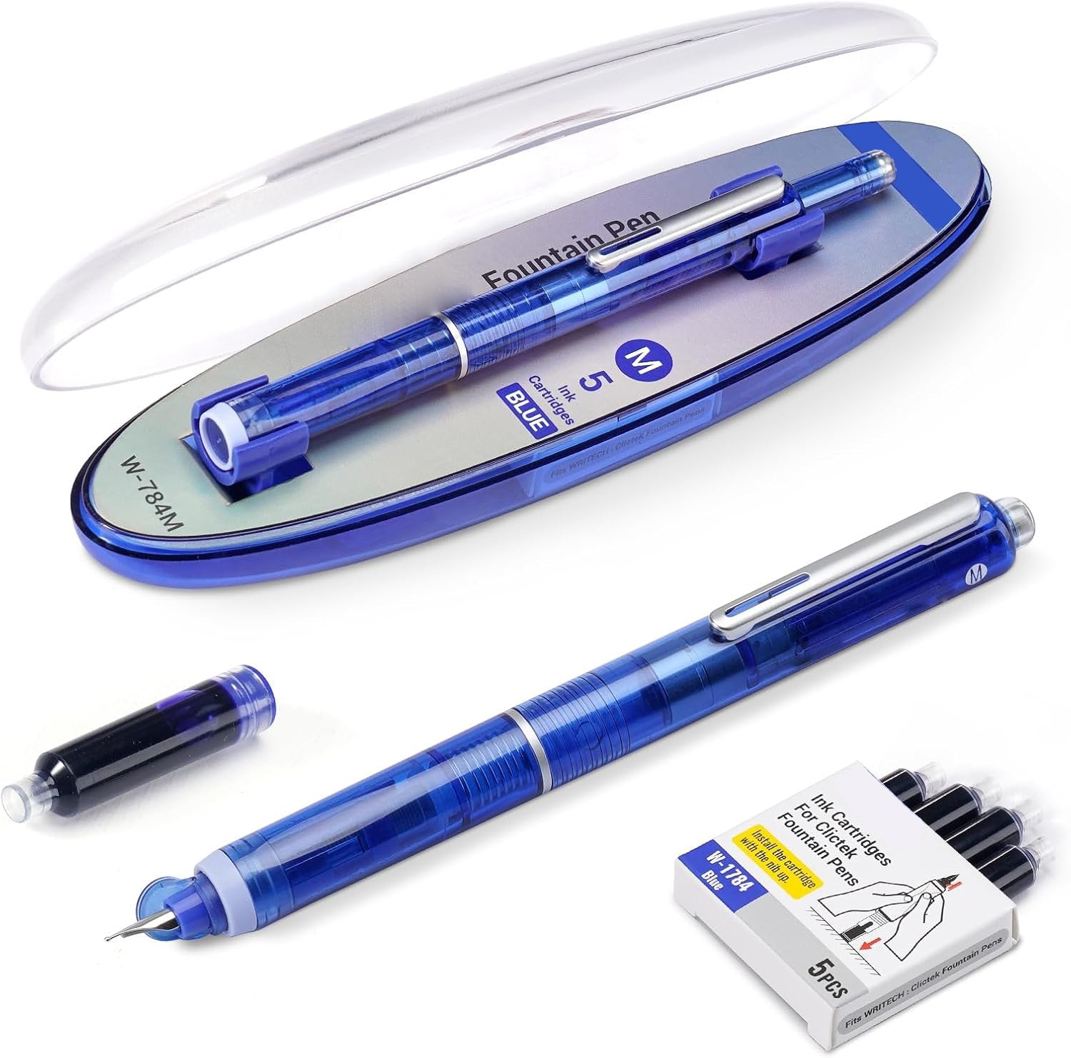 InkGlide – Retractable Fine Fountain Pen Set
