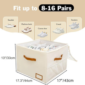 ShoeNest – Foldable Fabric Shoe Organizer Boxes