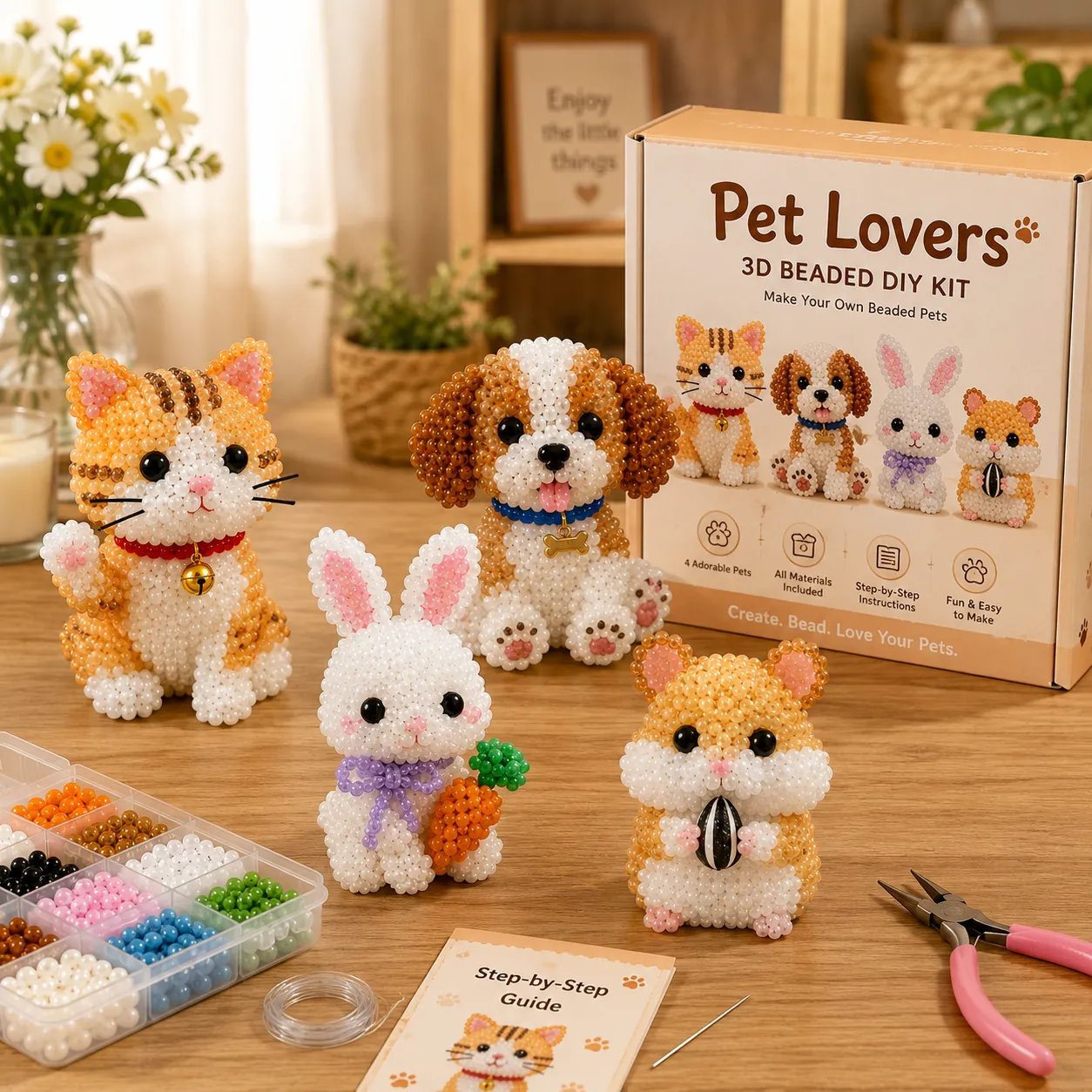 BeadCraft Mini – Tiny 3D Beaded Animal DIY Kit