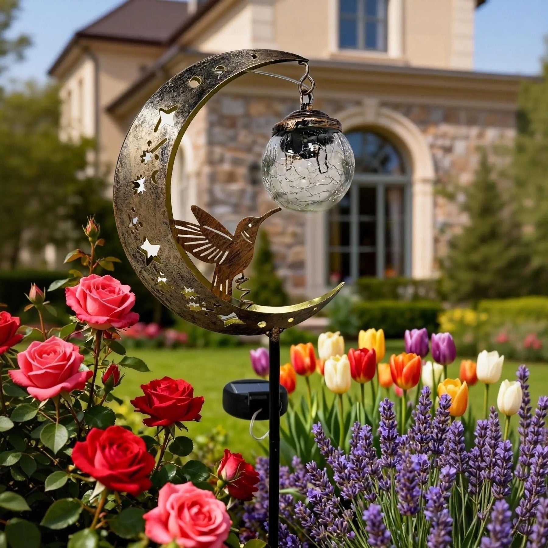 MoonFeather – Hummingbird Solar Garden Stake Light