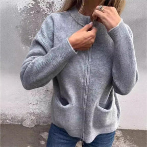 AutumnAura Zip – Soft Knit Jacket
