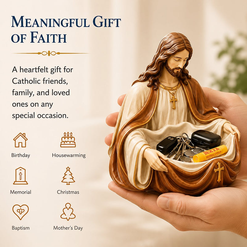 FaithKeeper – Handcrafted Jesus Storage Bowl