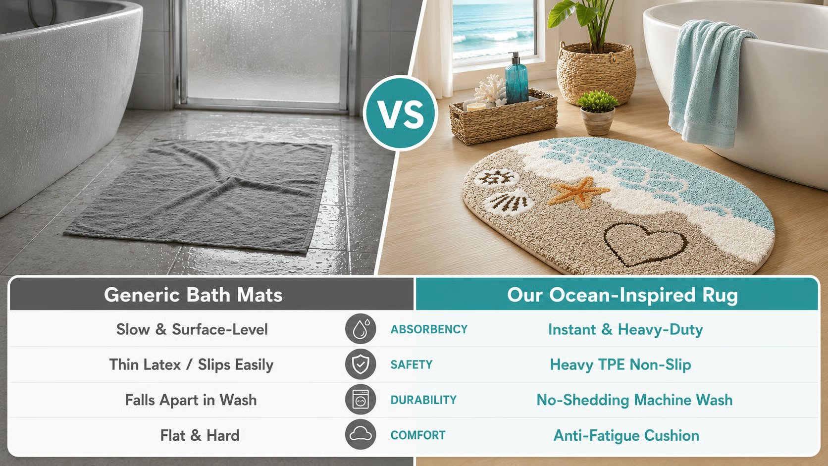AquaCloud – Instant Dry Luxury Bath Mat