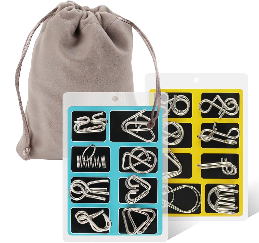 PuzzleCore – IQ Challenge Metal Puzzle Set
