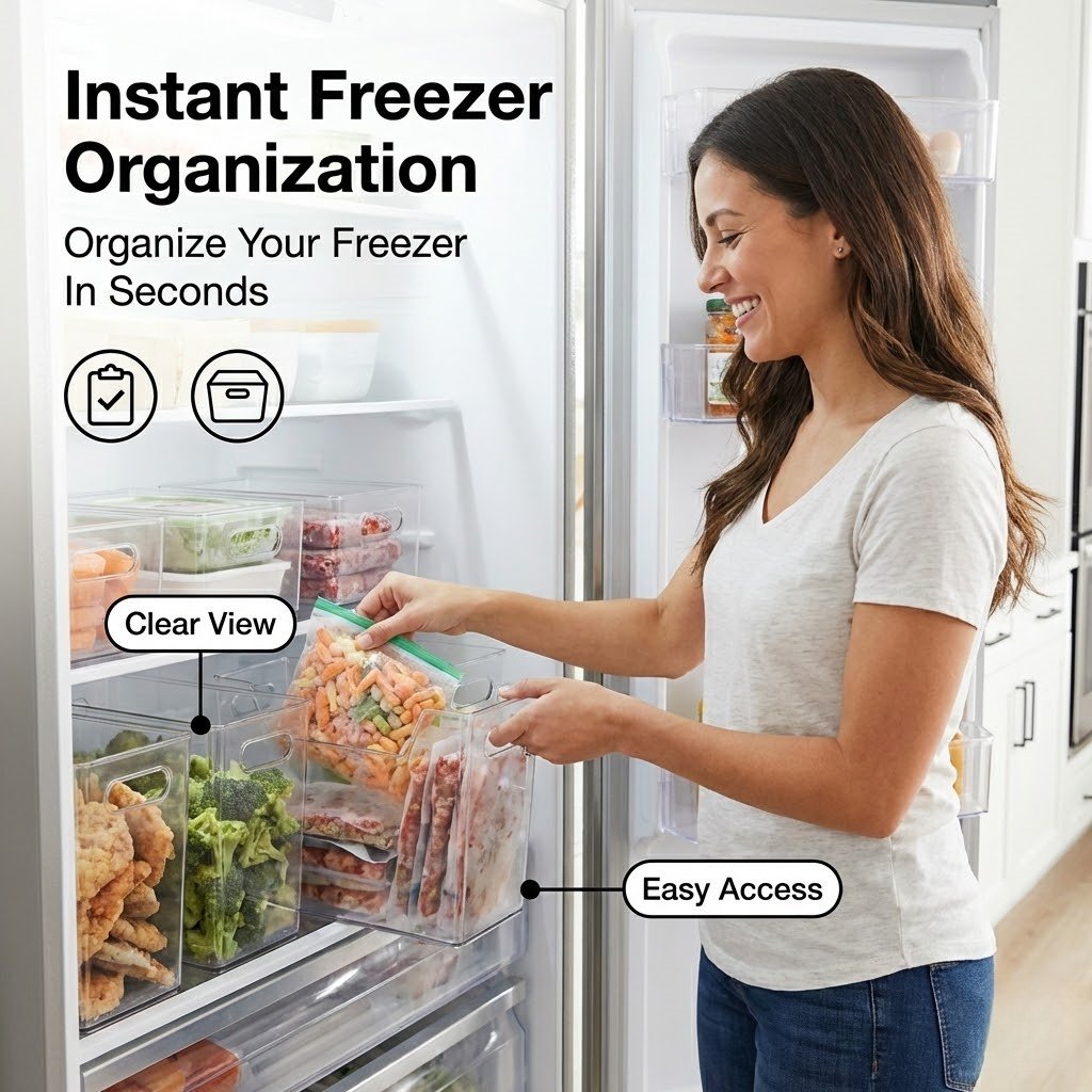 ClearStack – Space Saver Freezer Bins