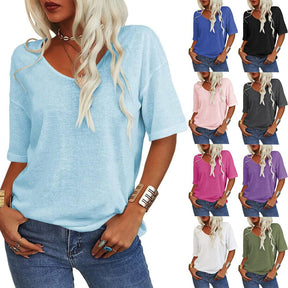 VivaVee – Women's V-Neck Tee for Effortless Style