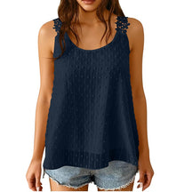 LaceBloom - Elegant Dot Lace Strap Tank Top