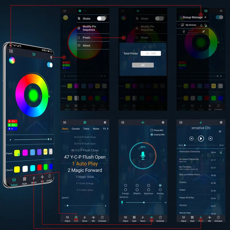 GlowRide – Flexible RGB Underbody LED Strip Lights