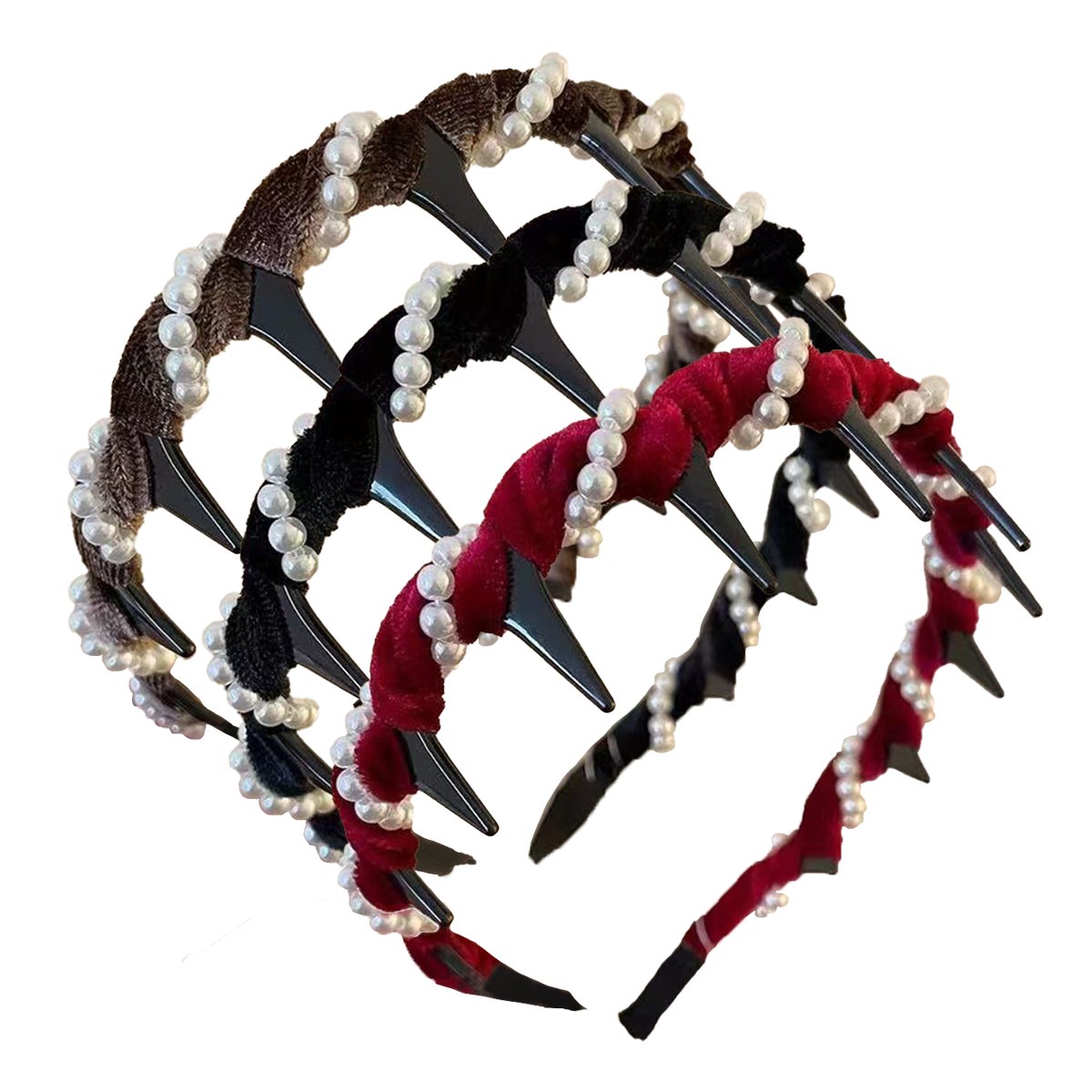 SkullGlam – Retro High Pearl Skull Headband