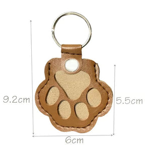 FurTag – Paw Shaped Leather Keychain