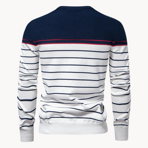 Atlantic Stripe Cotton Sweater | Lupi