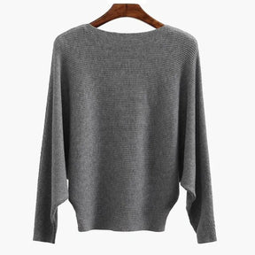 CozyWave – Women’s Boat Neck Bat Sleeve Knitted Sweater