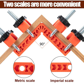 CornerPro - 90 Degree Corner Clamp & Positioning Square Set (3" & 4")