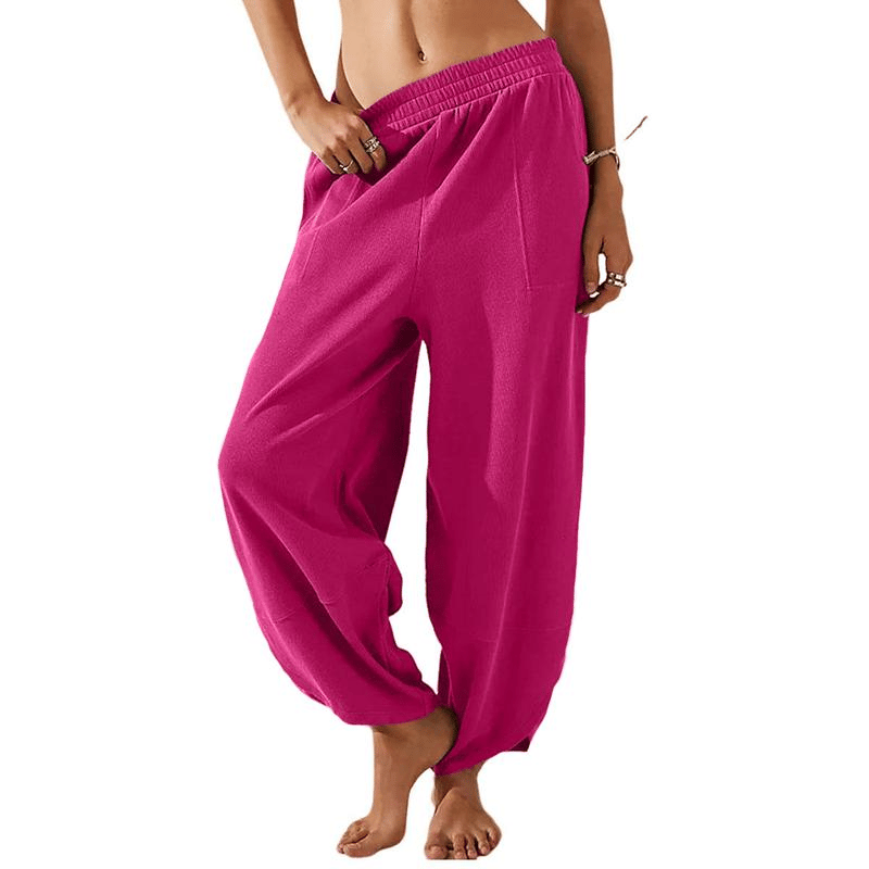 LuxeFlow – Women’s Wide Leg Palazzo Harem Pants