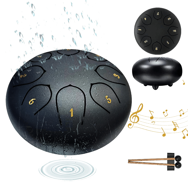 NatureBeat – Outdoor Steel Rain Drum with Finger Picks