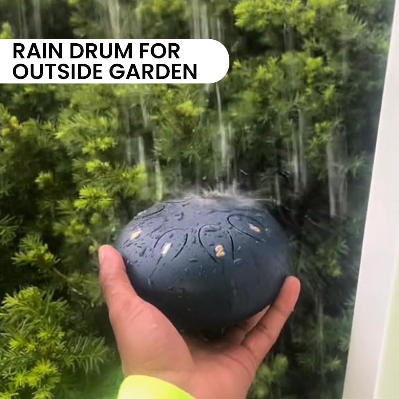 DrizzleTune – Outdoor Rain Music Drum Decor