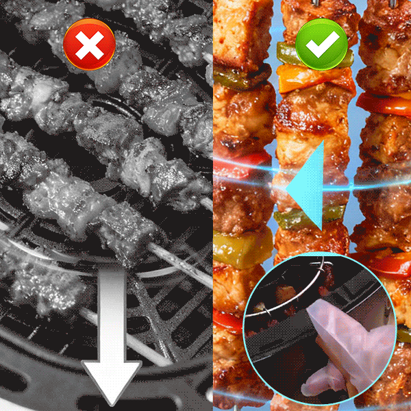 BBQStack Elite – Air Fryer Skewer Stand