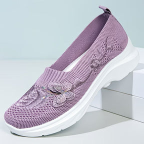 VelvetFlutter – Stylish Embroidered Loafers
