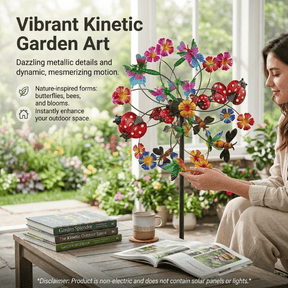 ☀️🌀Outdoors Wind Spinners with Decorative Flowers🌸(Includes bracket)