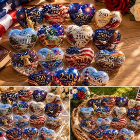 PatriotHearts – America 250th Anniversary Heart Ornament Collection