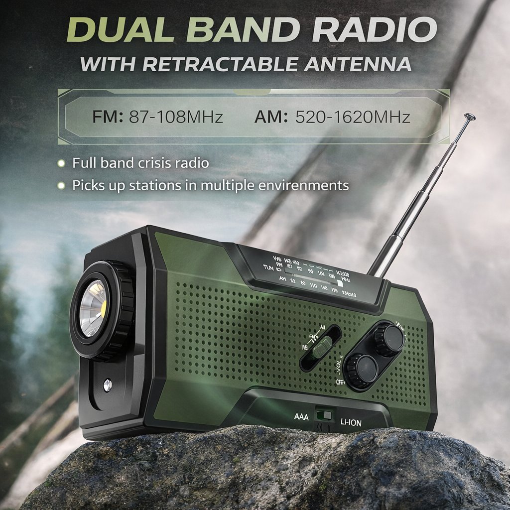 PowerCast Elite – 4-in-1 Emergency Radio