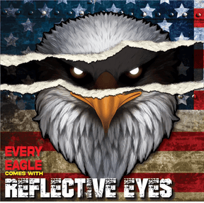 BoldEagle – Reflective Patriotic USA Flag Sticker