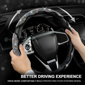 LuxiDrive – Crystal Studded Steering Wheel Cover