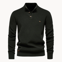 Ashton Button Mockneck Sweater | Lupi